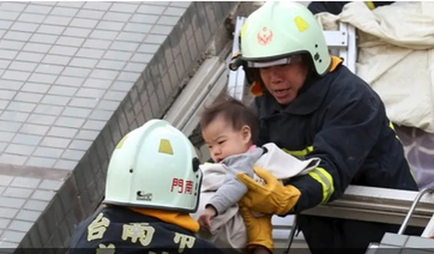 Cutremur Taiwan. Fetiţă de 6 luni, salvată după 30 de ore dintre ruine