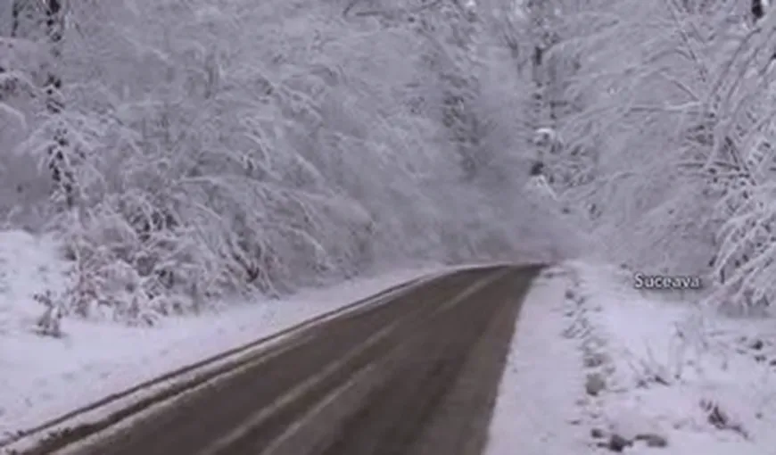 Iarna revine în forţă. Ninsorile dau bătăi de cap şoferilor VIDEO