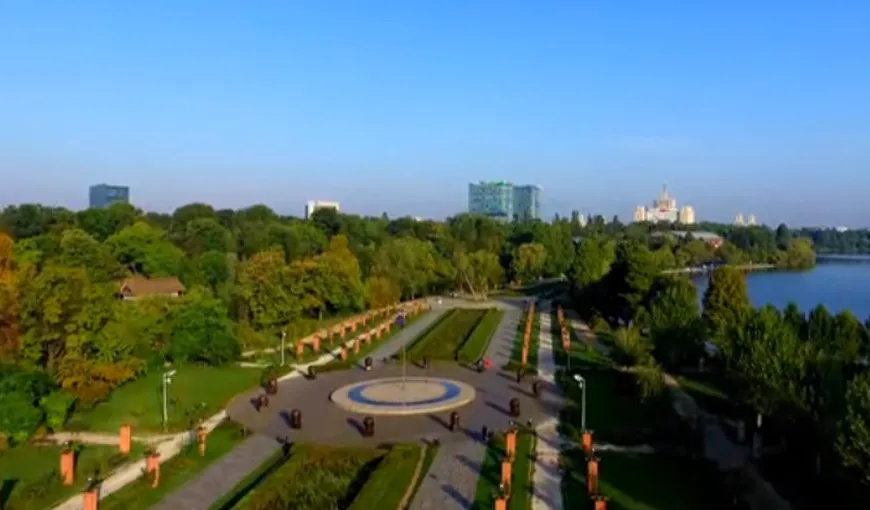 Cum arată Parcul Herăstrău filmat din aer, de o dronă VIDEO