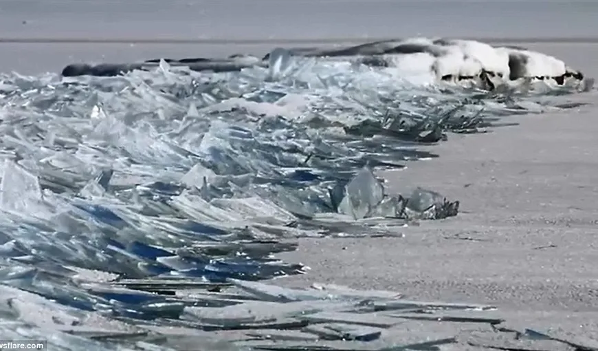 Fenomen neobişnuit: Valuri de gheaţă. Unde a avut loc VIDEO