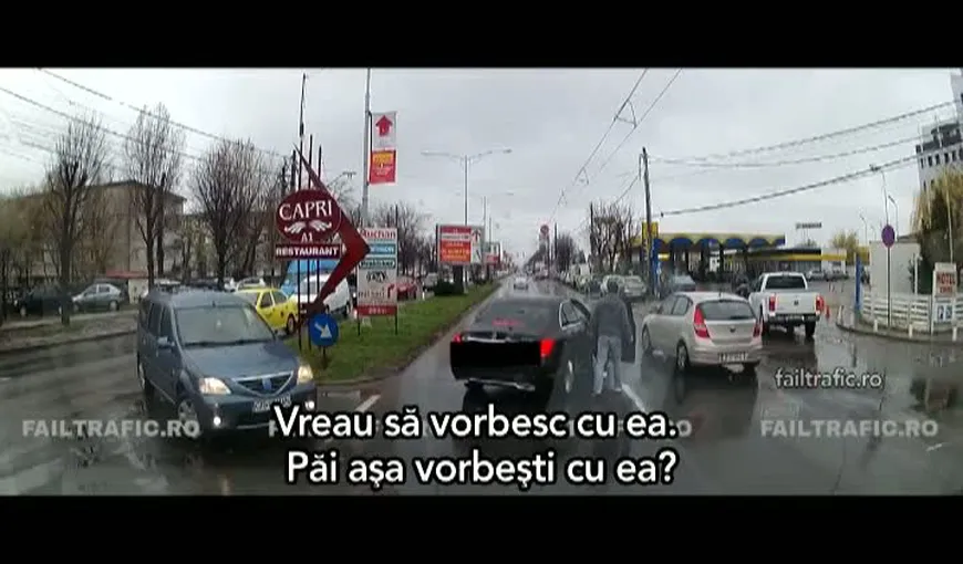 Scene şocante în Bucureşti. O femeie a fost bătută de iubit în maşină VIDEO