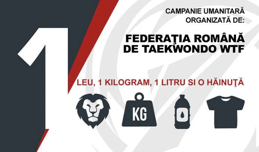 Campanie umanitară INEDITĂ a Federaţia Române de Taekwondo WTF