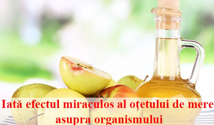 Iată efectul miraculos al oţetului de mere asupra organismului. Consumă câteva linguri şi vei fi cu totul un alt om