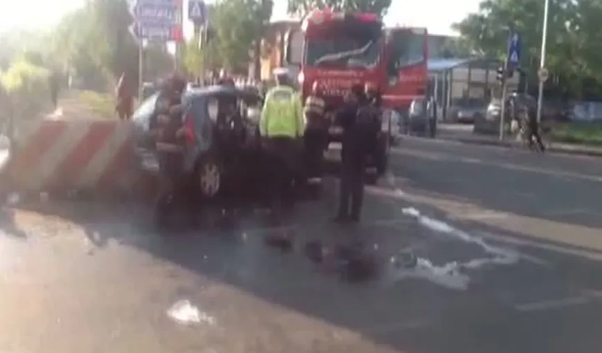 Accident teribil în Capitală, cinci oameni au fost răniţi VIDEO