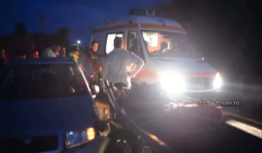 Accident grav în Botoşani. Un copil a fost rănit după ce căruţa în care se afla a fost lovită de o maşină VIDEO
