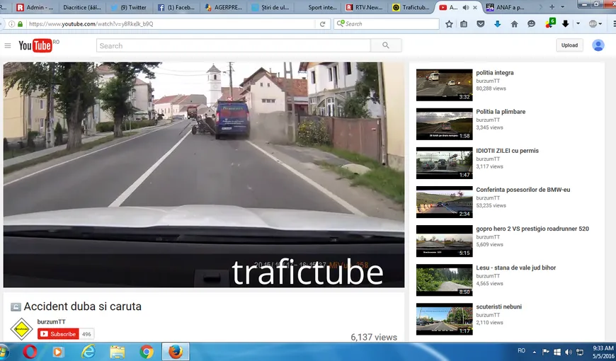 Imagini de infarct pe şosea, în Harghita. O căruţă este spulberată de o dubă VIDEO
