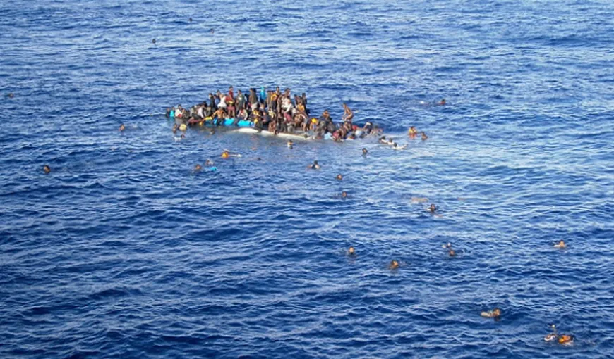 45 de migranţi s-au înecat în Marea Mediterană, după ce ambarcaţiunea în care se aflau s-a răsturnat