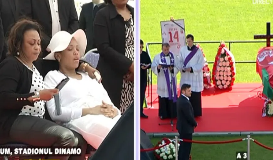 Soţia lui Patrick Ekeng a leşinat în timpul ceremoniei de pe stadionul Dinamo FOTO
