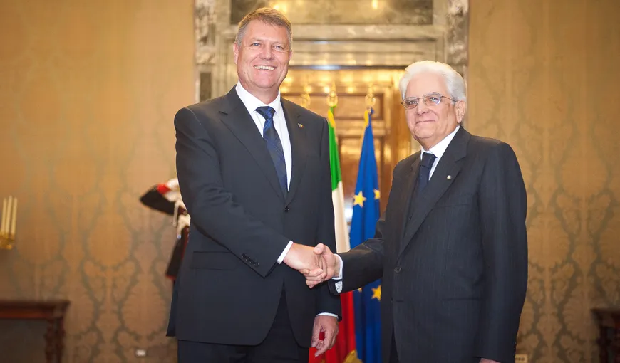 Klaus Iohannis s-a întâlnit cu preşedintele Italiei la Palatul Cotroceni
