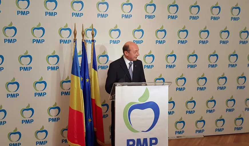 Traian Băsescu: Obiectivul nostru este ca PMP să ajungă la 35% în 2020