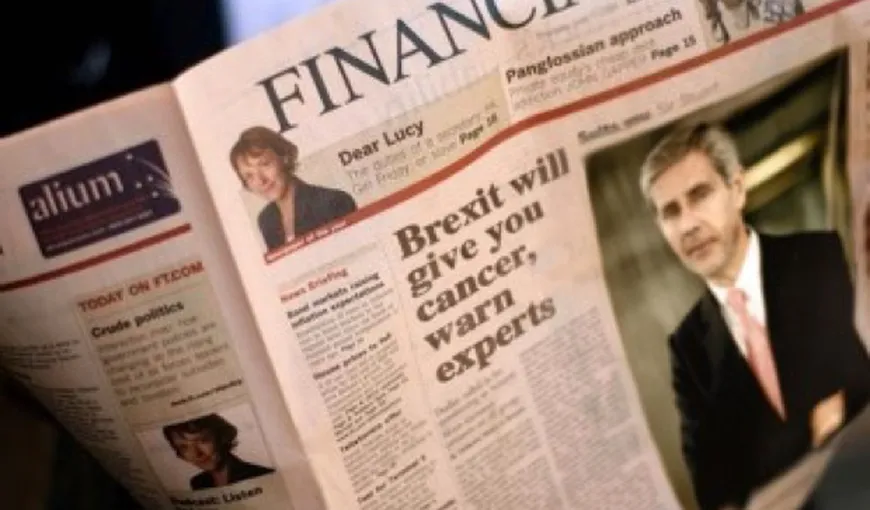 Cotidianul Financial Times face campanie pentru menţinerea Marii Britanii în Uniunea Europeană