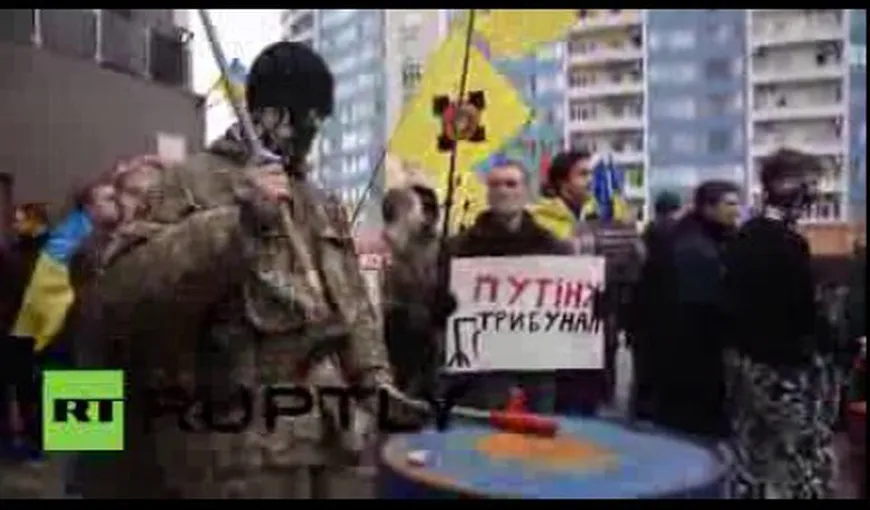 Consulatul General al Rusiei din Odessa a fost blocat de protestatari VIDEO