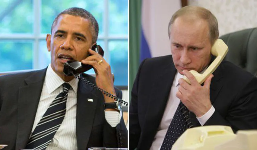 Obama şi Putin au discutat telefonic despre conflictul din Siria şi implicarea Rusiei în Ucraina