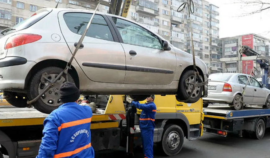 Maşinile parcate neregulamentar în Bucureşti vor fi ridicate. 500 de lei pentru recuperarea maşinii a doua zi DOCUMENT