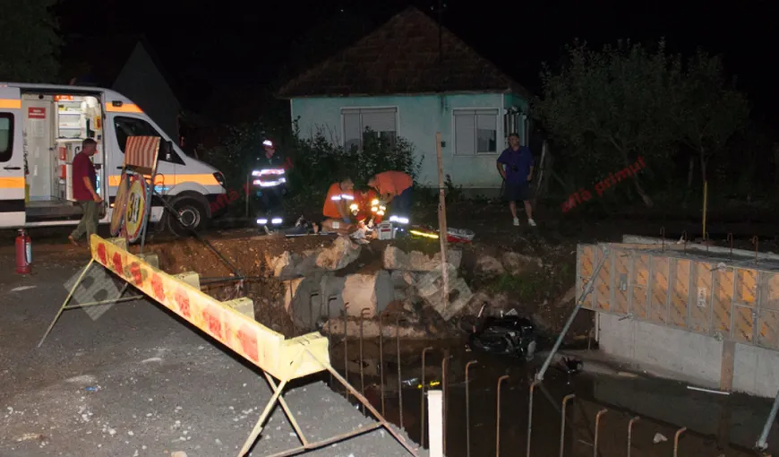 Accident grav în Bistriţa. Un motociclist a murit, iar un tânăr a ajuns la spital în stare gravă