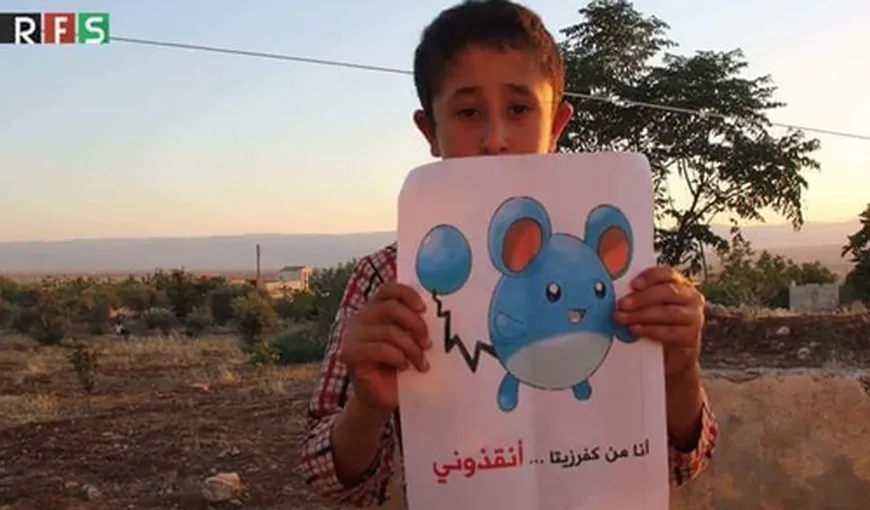 Emoţionant! Copii din Siria apelează la fotografii cu Pokemon ca să fie salvaţi