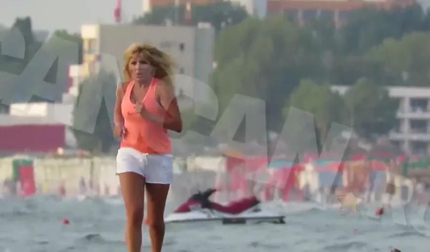 Elena Udrea surprinsă făcând jogging la malul mării VIDEO