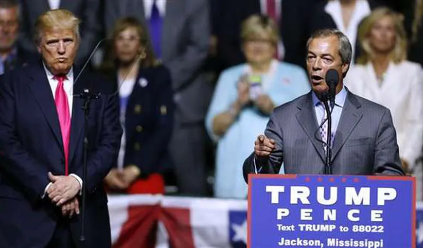 Alegeri SUA: Nigel Farage îi sare în ajutor lui Donald Trump