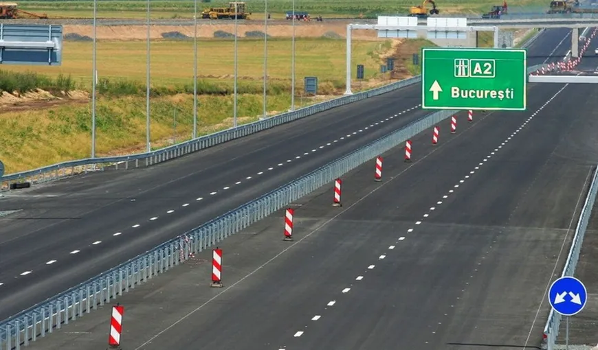 Atenţie, şoferi! Lucrări în desfăşurare pe autostrada A2 Bucureşti-Constanţa pe ambele sensuri de mers