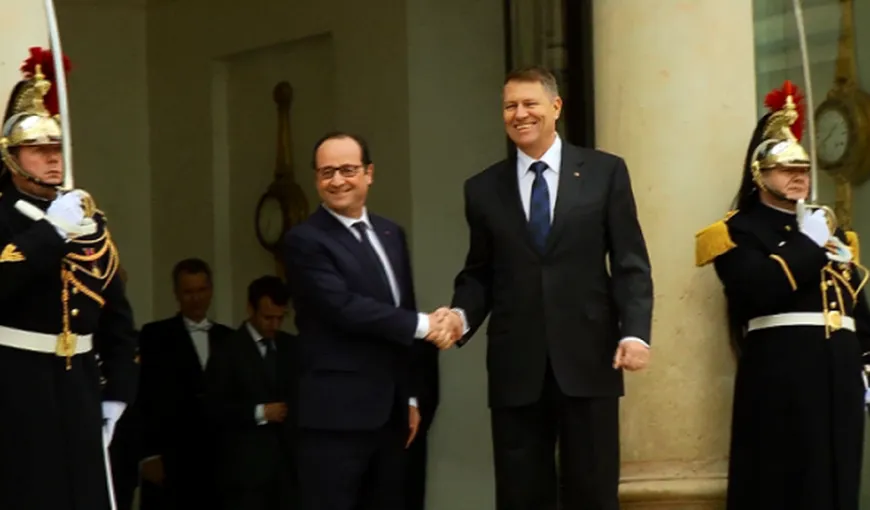 Francois Hollande, vizită de stat în România. Preşedintele Franţei se va întâlni cu Klaus Iohannis şi Dacian Cioloş