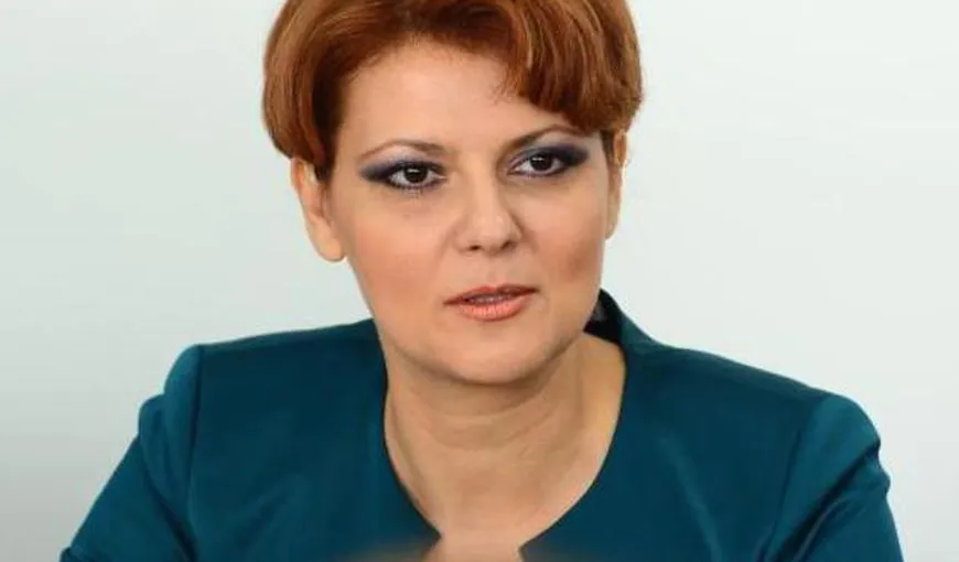 Lia Olguţa Vasilescu, ministrul Muncii, atac la ministrul Justiţiei: Domnul Toader are restanţe