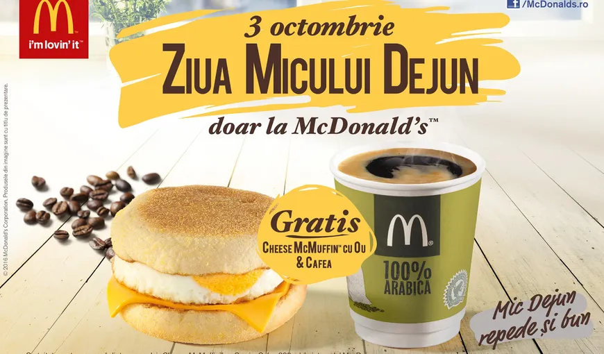 (P) McDonald’s e Gata de Bună Dimineaţa şi face cinste de Ziua Micului Dejun
