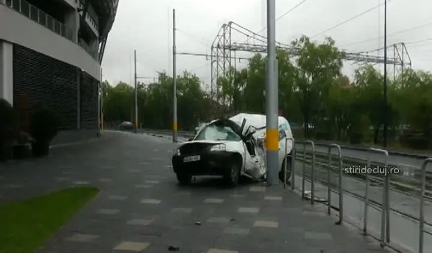 Accident grav lângă Cluj Arena. O femeie a ajuns la spital