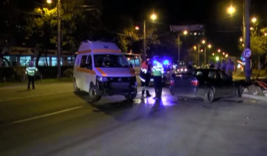 ACCIDENT cu ambulanţa în Satu Mare VIDEO