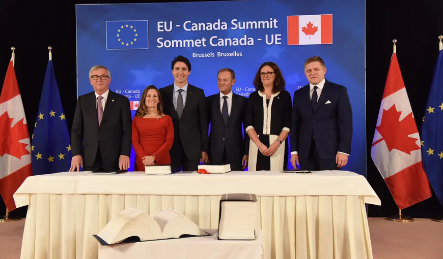 UE şi Canada au semnat acordul istoric de liber-schimb CETA