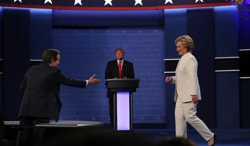 Alegeri SUA: Hillary Clinton a câştigat cu cea mai mică diferenţă ultima dezbatere televizată cu Trump