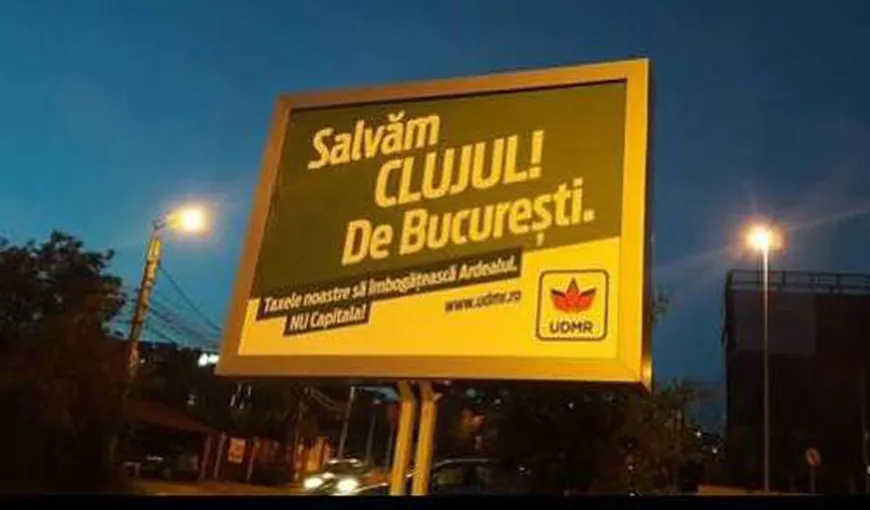 Panou CONTROVERSAT al UDMR: Salvăm Clujul de Bucureşti, taxele noastre să îmbogăţească Ardealul, nu Capitala