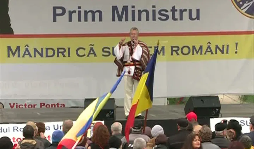 Miting PRU în Bucureşti: „Am venit pentru Victor Ponta” VIDEO