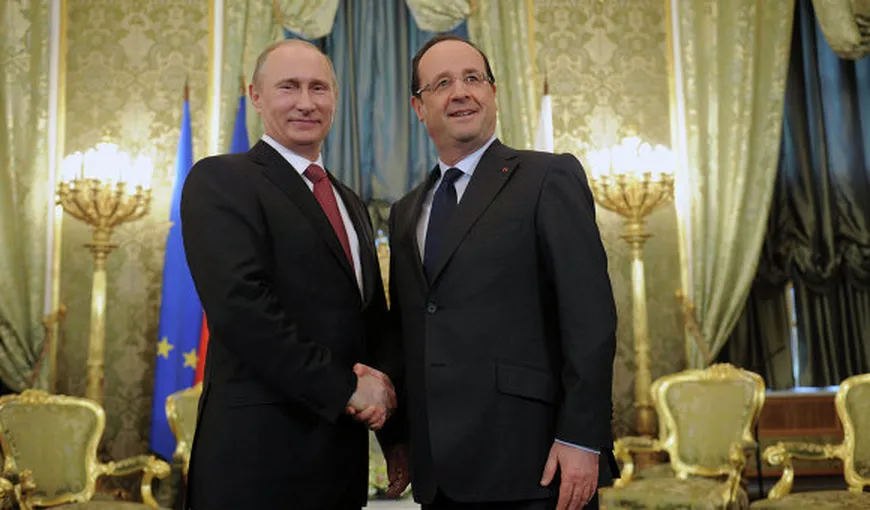 Vladimir Putin, vizită în Franţa pentru o întrevedere cu omologul său francez Francois Hollande