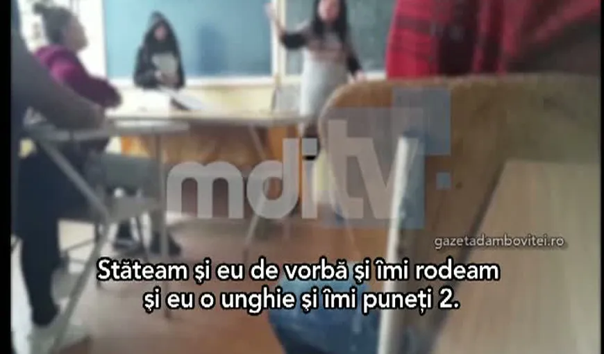 Scandal la o şcoală din Dâmboviţa: Bătăi şi înjurături între elevi şi o profesoară VIDEO