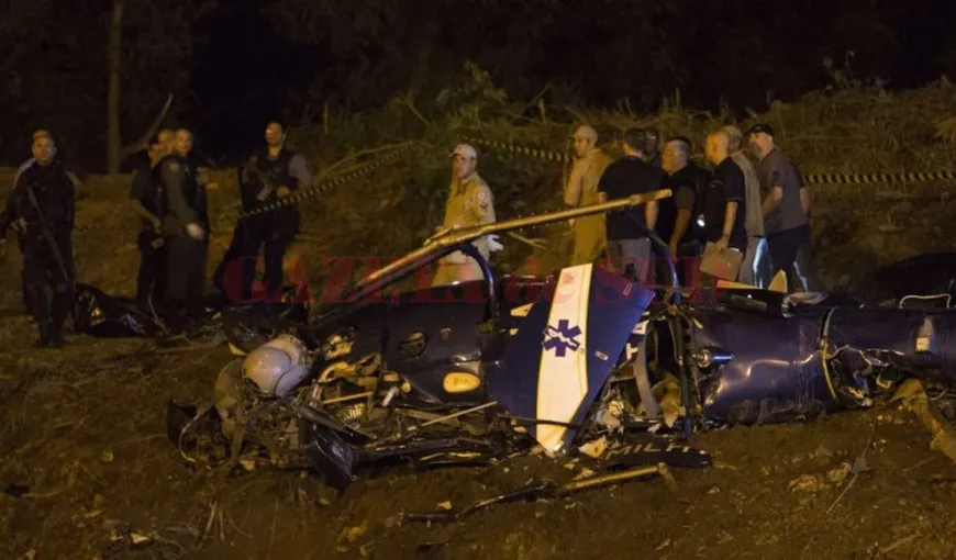 Tragedie aviatică în Brazilia. Patru persoane au murit după ce un elicopter al poliţiei s-a prăbuşit