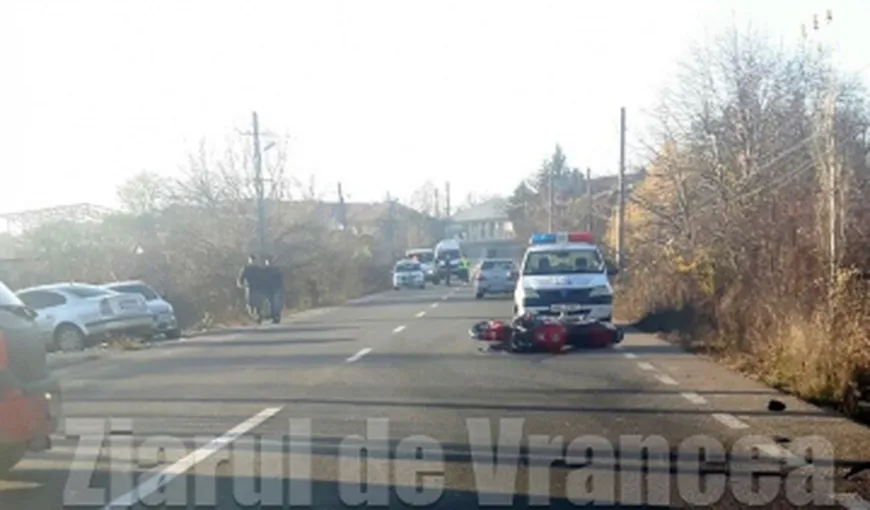 Accident grav în judeţul Vrancea. Un motociclist a murit după ce s-a izbit de un cap de pod