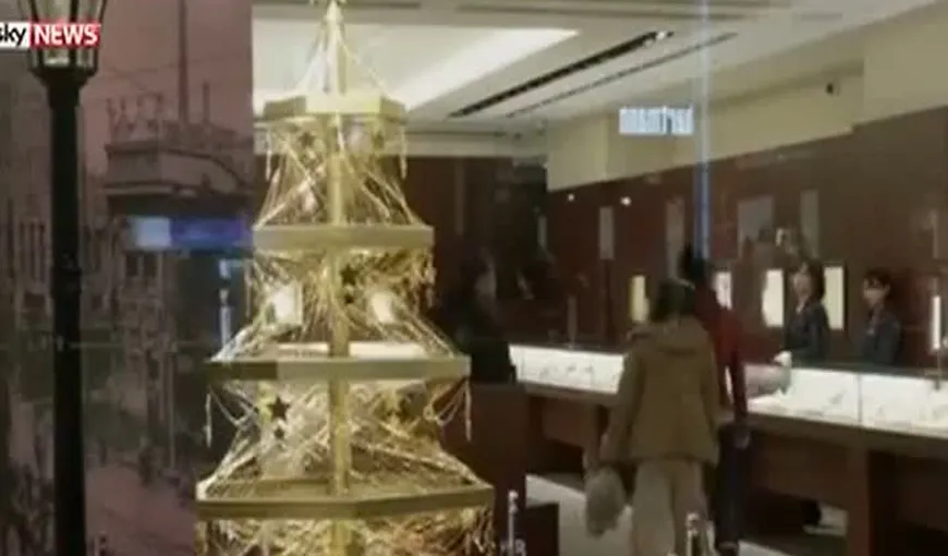 Japonezii au creat un pom de Crăciun din aur în valoare de două milioane de euro