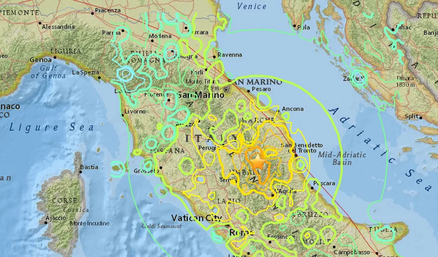 Cutremur cu magnitudinea 5 în centrul Italiei