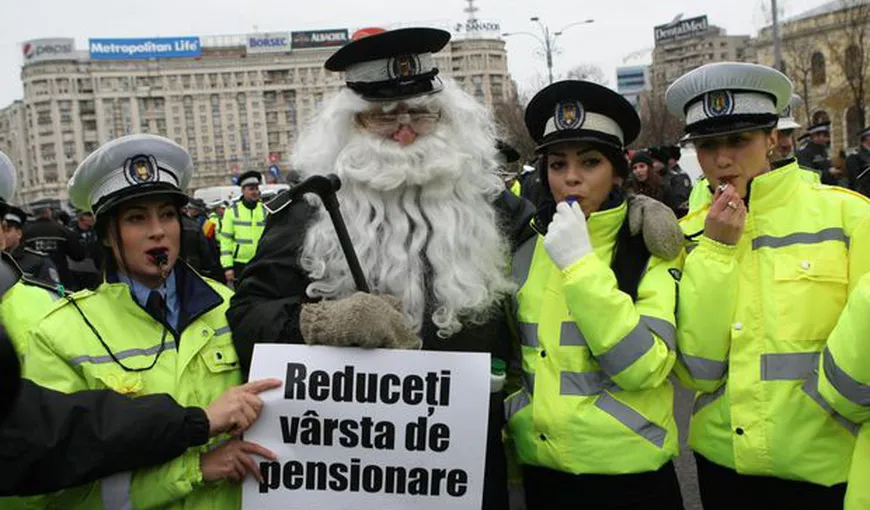 Poliţiştii locali au protestat în faţa Guvernului, cerând reducerea vârstei de pensionare. Reacţia ministrului Muncii