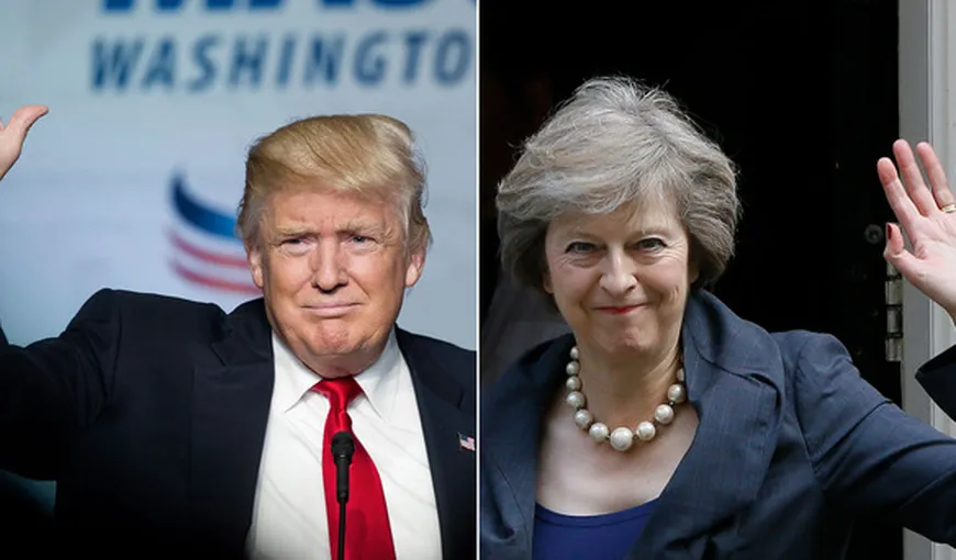 Theresa May i-a promis lui Donald Trump că, după Brexit, Marea Britanie va consolida comerţul şi investiţiile cu SUA