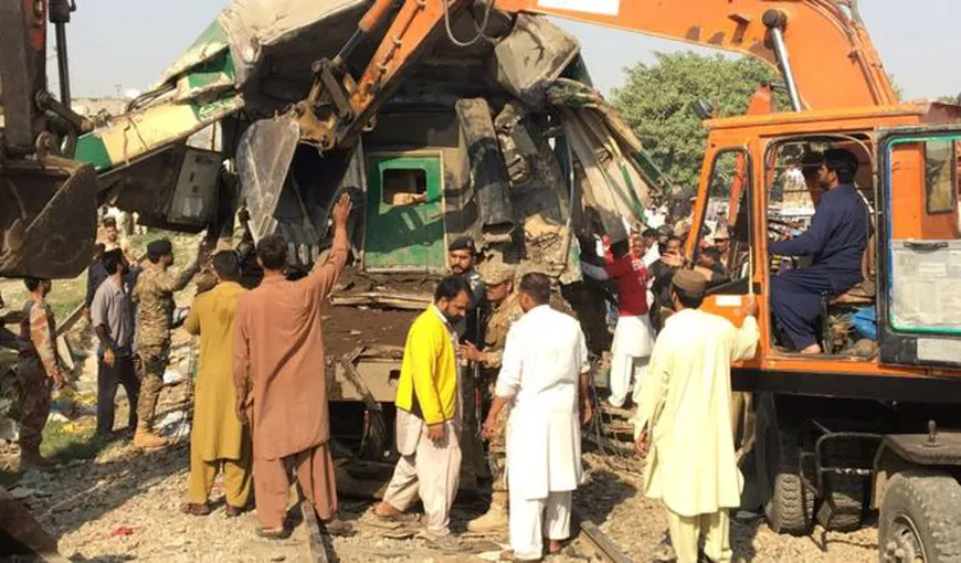 Accident de tren în Pakistan: Cel puţin 20 persoane şi-au pierdut viaţa şi aproximativ 50 au fost rănite