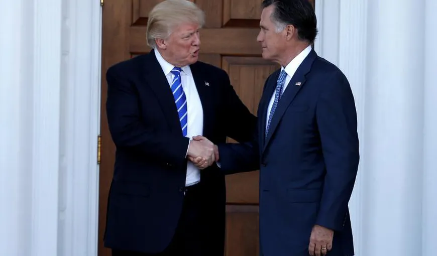Mitt Romney ar putea fi numit Secretar de Stat în viitorul cabinet al lui Donald Trump