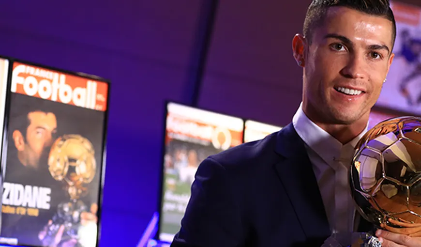E OFICIAL! Cristiano Ronaldo a câştigat Balonul de Aur 2016 pentru a patra oară în carieră