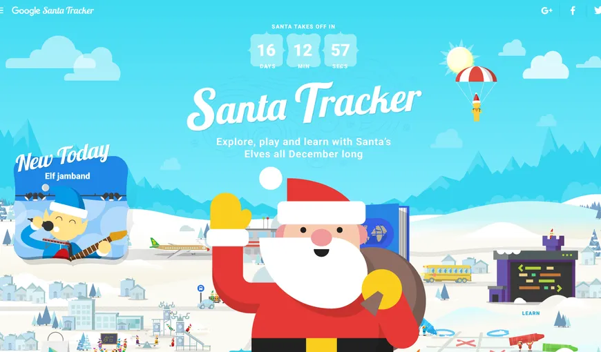 Google a lansat platforma „Pe urmele lui Moş Crăciun” cu jocuri şi explorare de sărbători