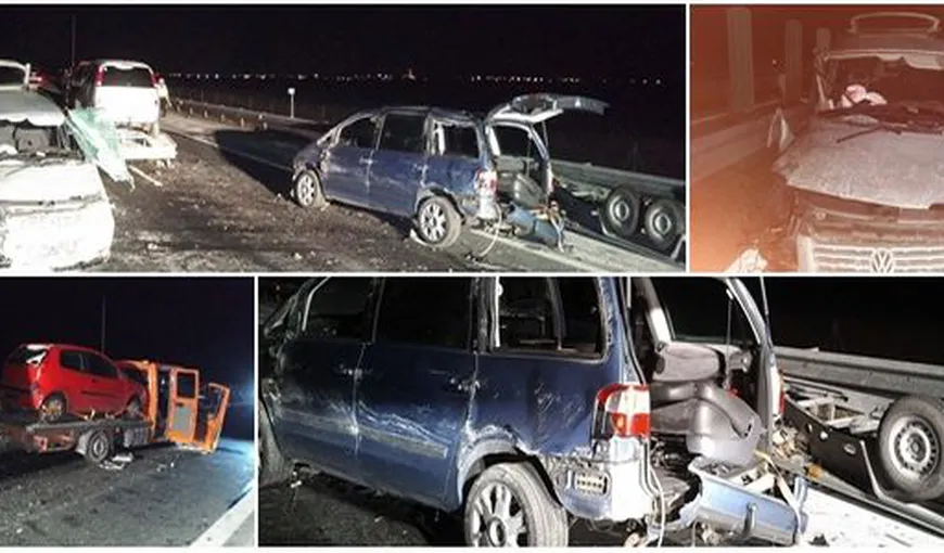 ACCIDENT în lanţ pe Autostrada Timişoara-Lugoj: Opt maşini au fost implicate