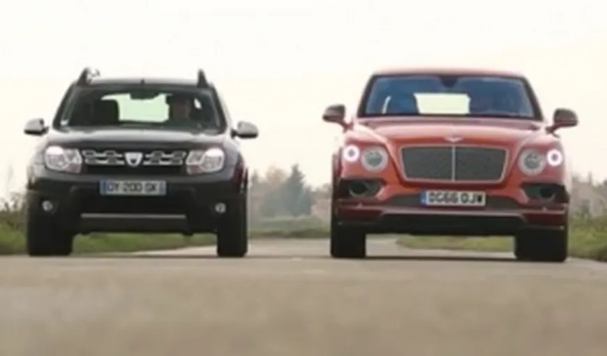 Cel mai TARE duel al cailor putere. Dacia Duster vs. Bentley Bentayga. Cine a câştigat VIDEO