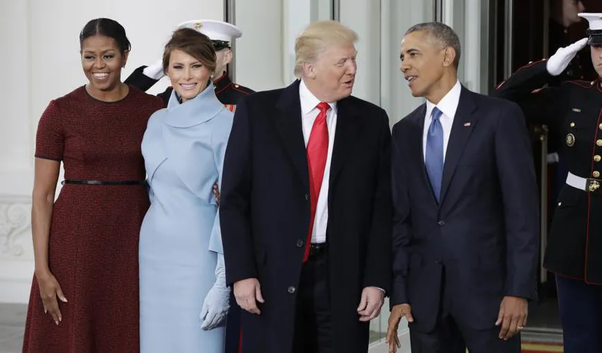 Barack şi Michelle Obama i-au primit, la Casa Albă, pe Melania şi Donald Trump