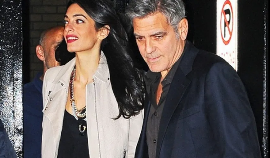 Amal, soţia lui George Clooney ar fi însărcinată cu gemeni