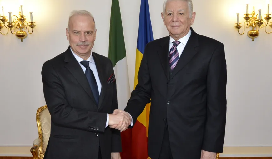 Ministrul Teodor Meleşcanu s-a întâlnit cu ambasadorul Italiei la Bucureşti