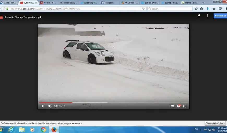 Cu maşina de raliuri pe zăpadă, la minus 20 de grade. Derapaje controlate cu Simone Tempestini VIDEO